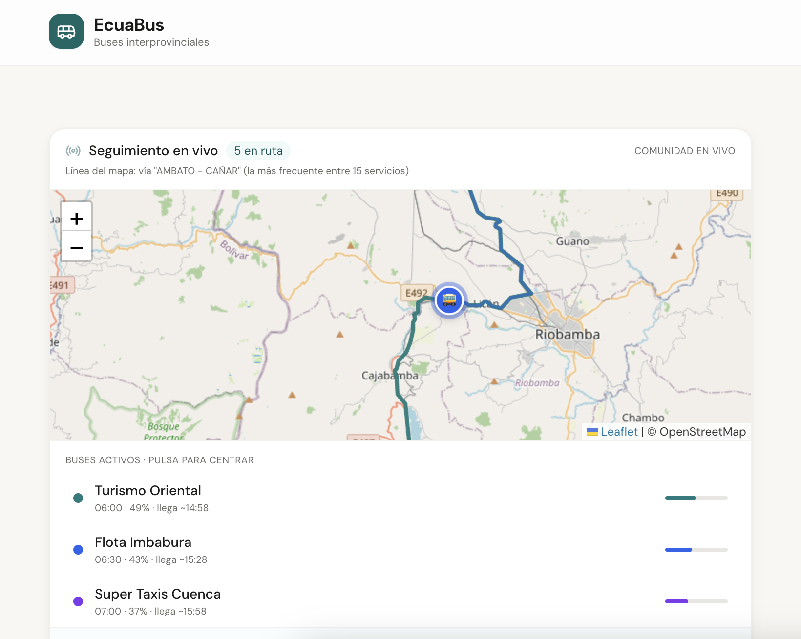 Ecuabus — Transporte interprovincial en Ecuador