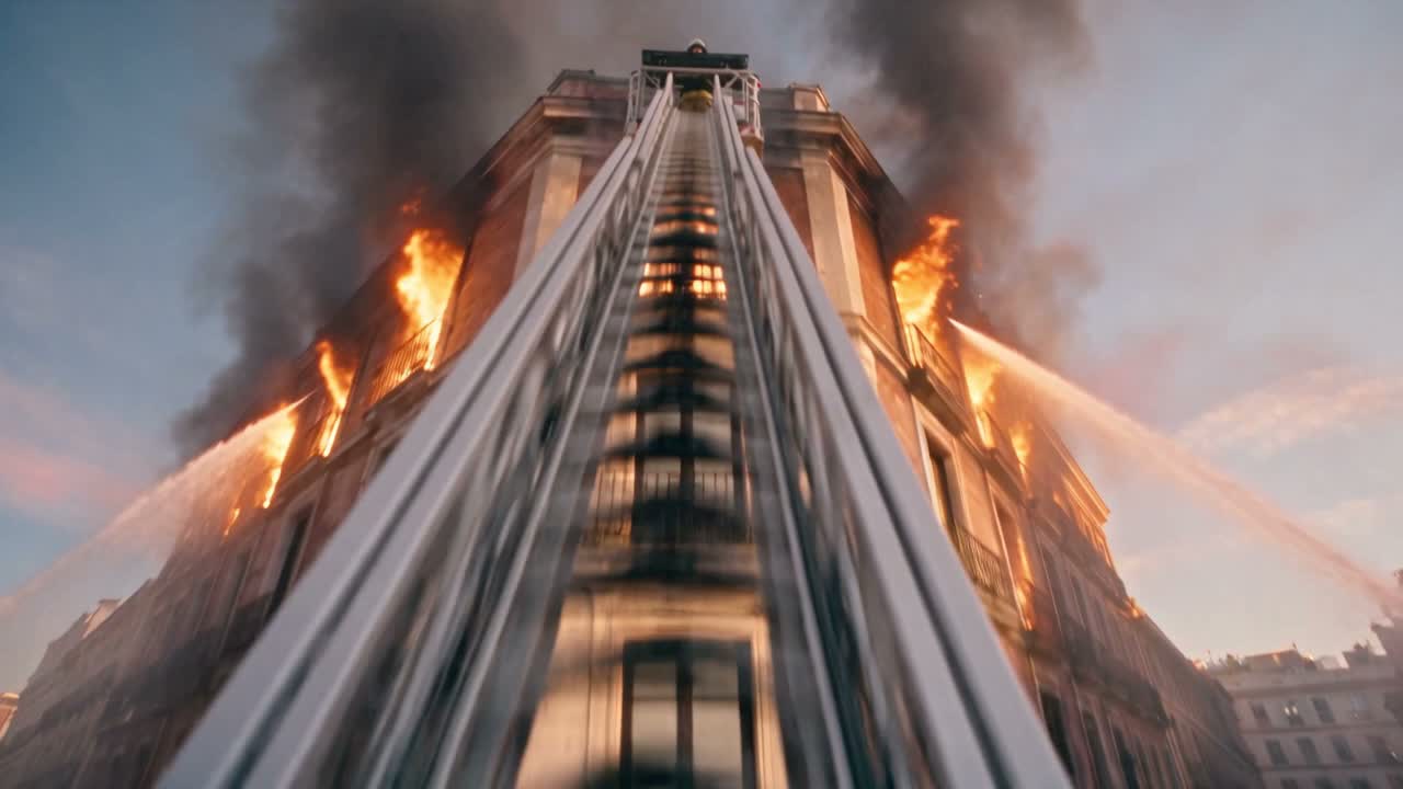 Still del edificio en llamas